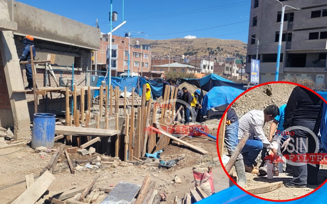 OBRERO RESULTÓ HERIDO AL CAER Y QUEDAR ATRAPADO EN CONSTRUCCIÓN DE TANQUE SUBTERRANEO