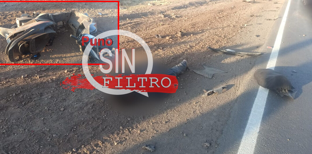 MOTOCICLISTA MURIÓ AL SER EMBESTIDO POR UNA CAMIONETA EN LA SALIDA A DESAGUADERO