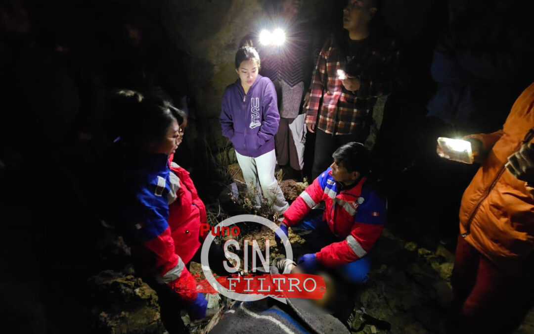 PUNO| VIDEO. RESCATAN A CIUDADANO QUE CAYÓ A BARRANCO EN UN CERRO DE DIFICIL ACCESO EN CHEJOÑA Y LIMITES CON EL CP DE SALCEDO
