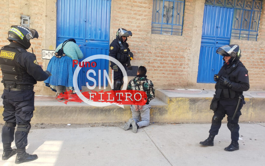 PUNO| SERENAZGO INTERVINO A SUJETO ACUSADO POR SU PROPIA MADRE DE HABERLA AGREDIDO Y AMENAZADO