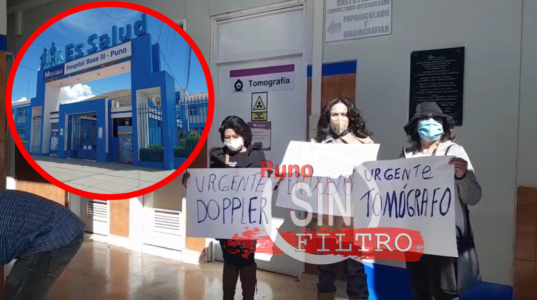 PACIENTES Y ASEGURADOS PROTESTARON EN HOSPITAL DE ESSALUD  POR FALTA DE EQUIPOS MÉDICOS