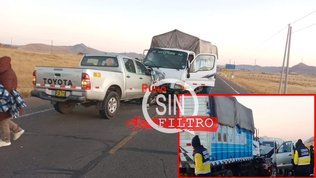 UN HERIDO Y DAÑOS MATERIALES TRAS EL CHOQUE DE VEHÍCULOS EN LA CARRETERA AZANGARO – SAN ROMÁN