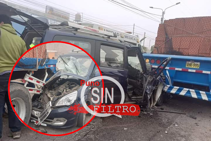 COMERCIANTES RESULTAN HERIDOS TRAS IMPACTAR DE SU VEHÍCULO CONTRA TRÁILER ESTACIONADO