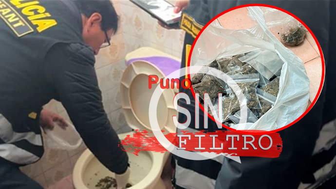 JULIACA| FISCALÍA CONFIRMÓ LA CAPTURA DE DOS POLICÍAS CON MARIHUANA. TAMBIEN, FUE DETENIDA UNA CIVIL DURANTE ALLANAMIENTO A VIVIENDA