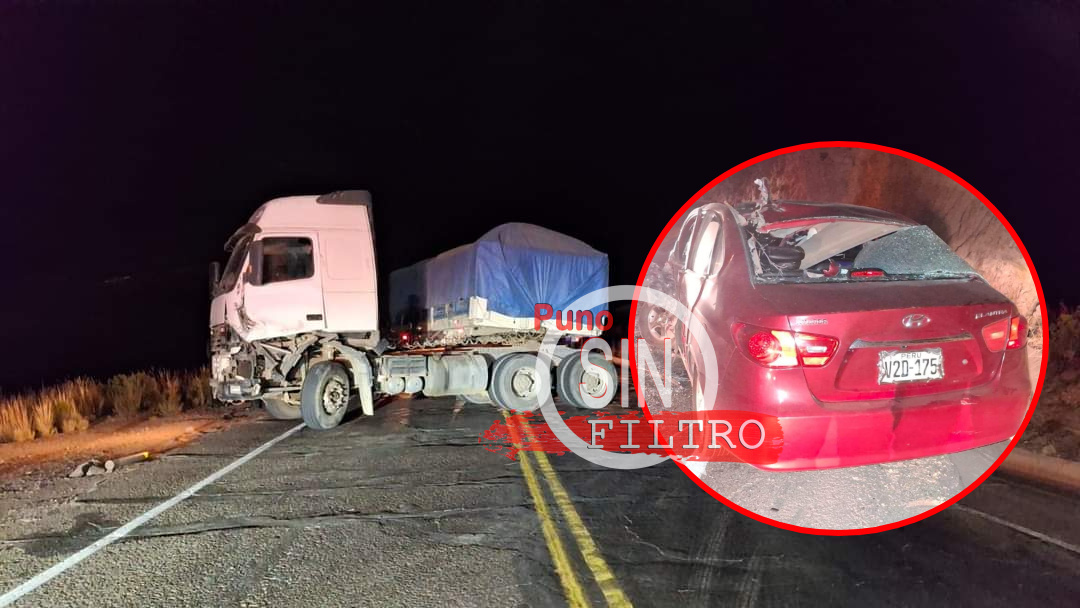 TRAILER Y AUTO PROVOCAN ACCIDENTE VEHICULAR EN LA CARRETERA AREQUIPA – PUNO