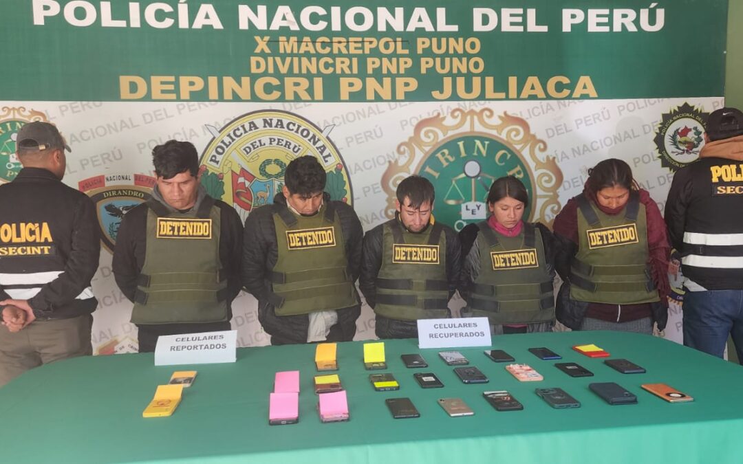 PNP RECUPERÓ 25 MÓVILES ROBADOS. TAMBIEN, ATRAPARON A LOS DELINCUENTES