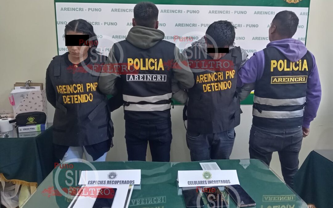 POLICÍA CAPTURÓ EN PUNO A «LOS SARNOSOS DEL VALLE» TRAS ROBO DE CELULARES