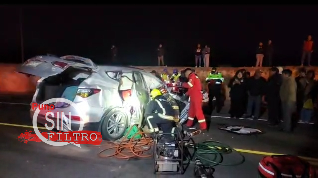 UNA PERSONA FALLECIDA Y 4 HERIDOS ES EL SALDO DEL CHOQUE FRONTAL DE DOS VEHÍCULOS EN LA CARRETERA TACNA – MOQUEGUA