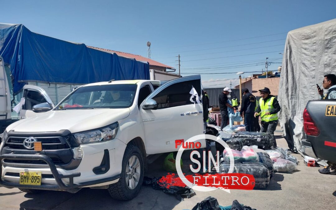 DETIENEN A DOS PERSONAS E INCAUTAN MERCADERÍA DE CONTRABANDO VALORIZADA EN MAS DE 180 MIL SOLES