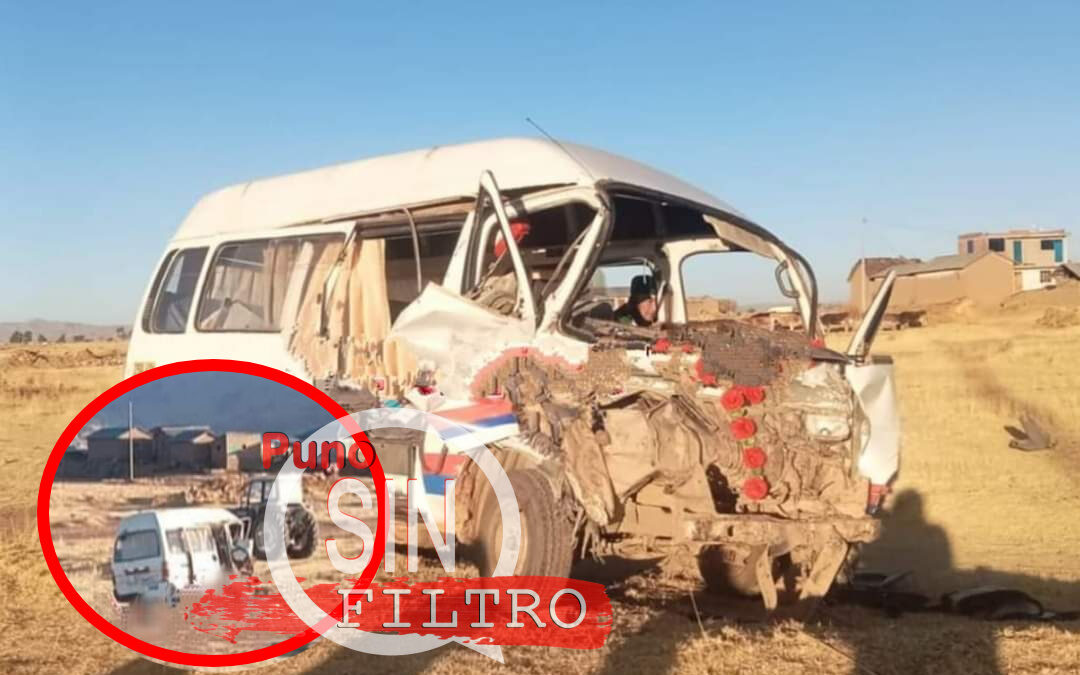 SAN ROMÁN| VIOLENTO CHOQUE EN LA SALIDA A HUANCANÉ DEJA DOS PERSONAS HERIDAS