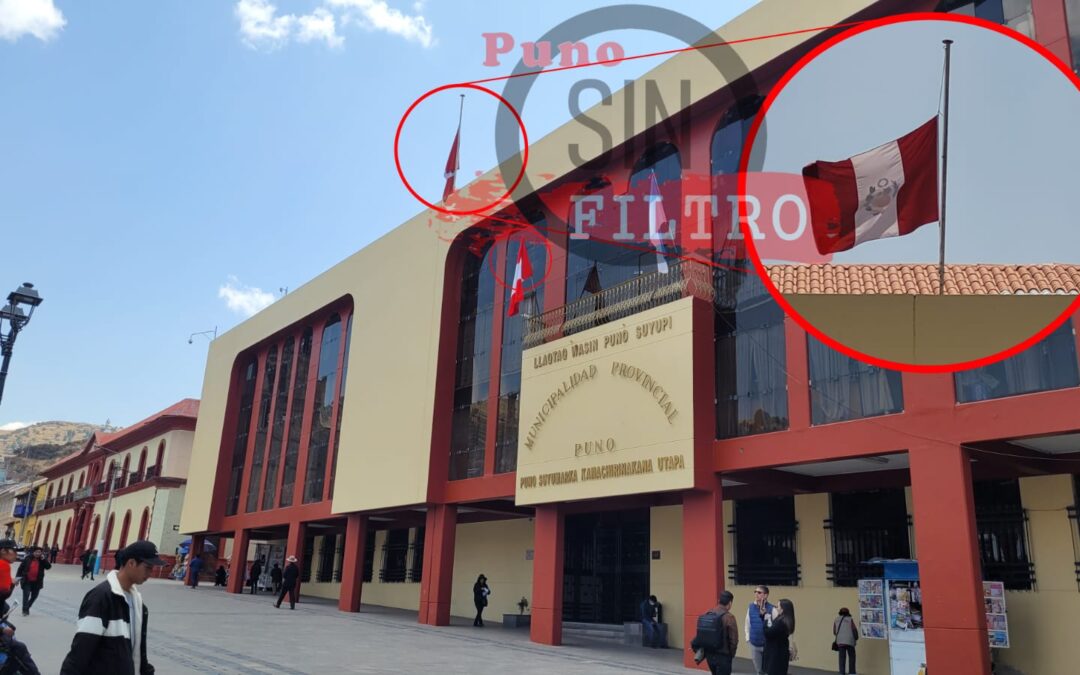 INSTITUCIONES PÚBLICAS IZARON A MEDIA ASTA LA BANDERA EN SEÑAL DE DUELO NACIONAL POR LA MUERTE DE ALBERTO FUJIMORI