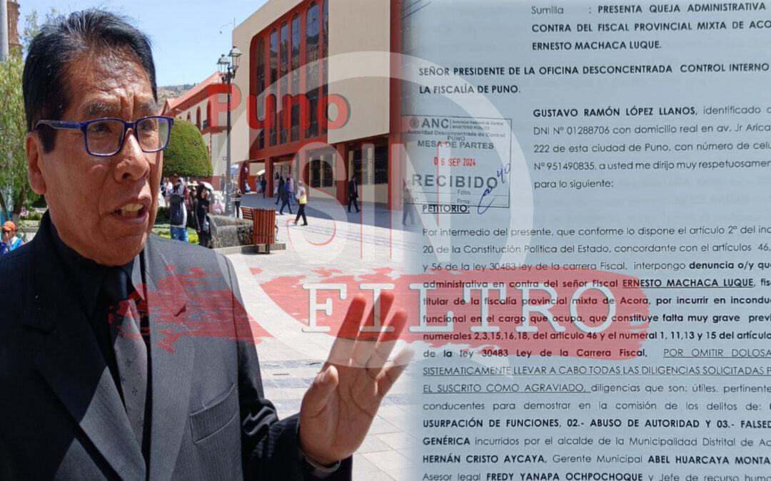 PROCURADOR SUSPENDIDO, GUSTAVO LÓPEZ, QUEJÓ AL FISCAL DE ACORA