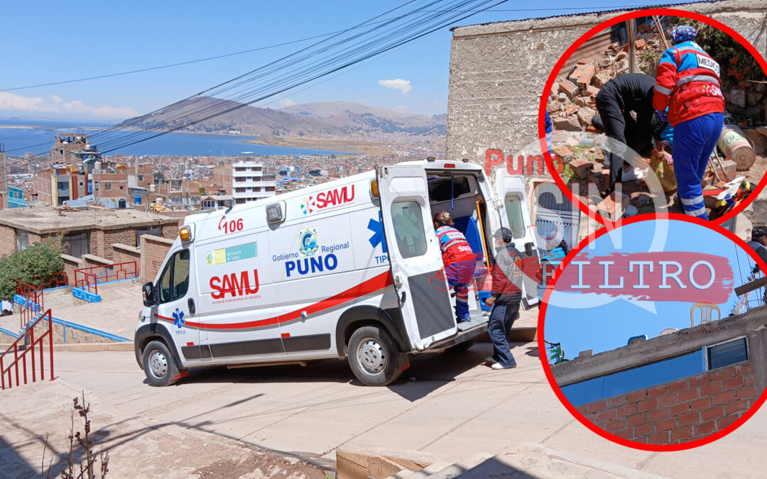 PUNO| HOMBRE SE DEBATE ENTRE LA VIDA Y LA MUERTE, TRAS CAER DEL TERCER PISO DE UNA VIVIENDA MIENTRAS LIBABA CON AMIGOS