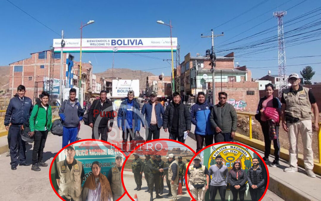 PUNO| DURANTE OPERATIVO POLICIAL BINACIONAL DETIENEN Y EXPULSAN A EXTRANJEROS QUE INGRESARON DE FORMA IRREGULAR AL PERÚ