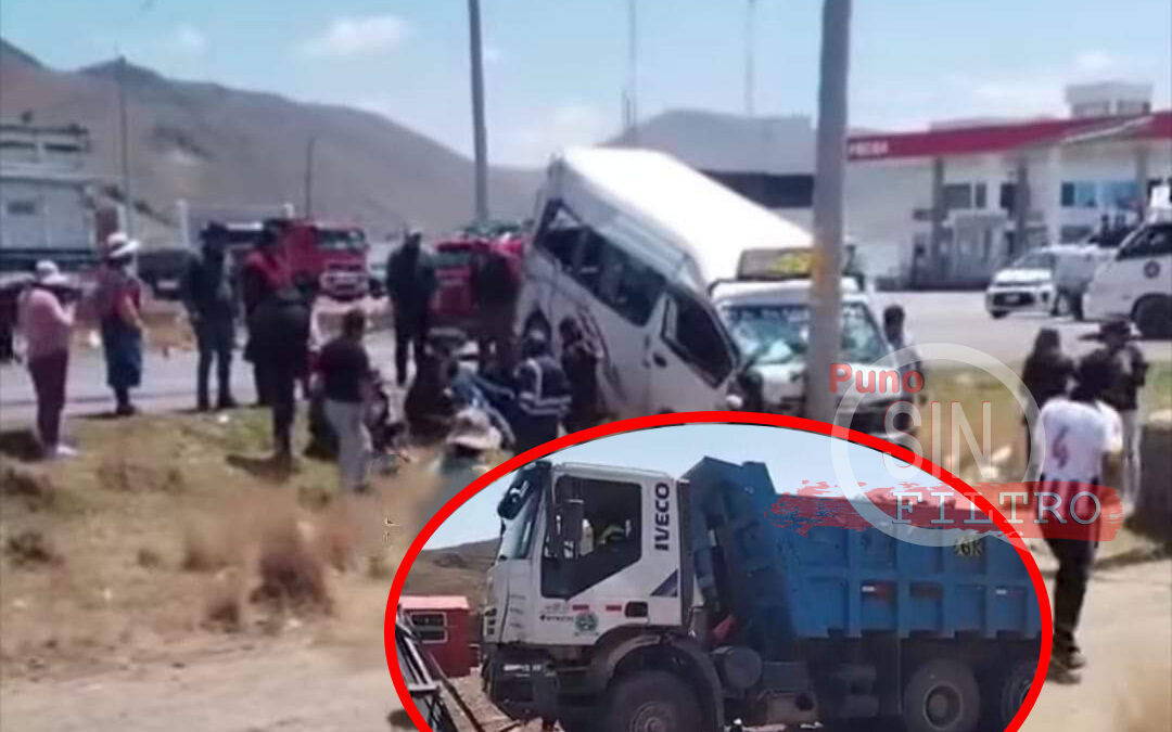 JULIACA| CHOFER COMBI PROVOCÓ ACCIDENTE VEHÍCULAR EN LA SALIDA A CUSCO