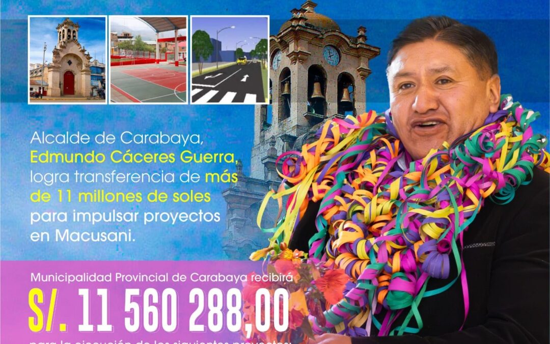 MINEM ASIGNÓ S/11 MILLONES PARA PROYECTOS DE INFRAESTRUCTURA EN CARABAYA